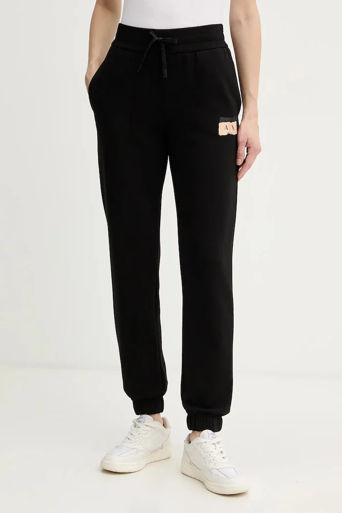 ARMANI EXCHANGE Спортен панталон в черно с принт XW001802 AF24312