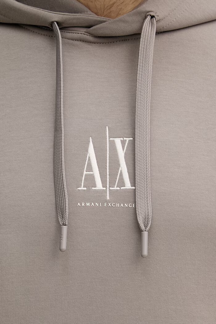 ARMANI EXCHANGE суичър с качулка мъжки с памук кафяв XM000369 AF10818
