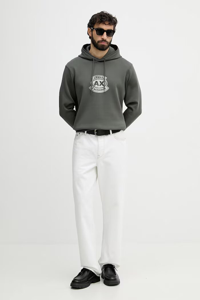 ARMANI EXCHANGE суичър с качулка мъжки зелен XM002332 AF10818