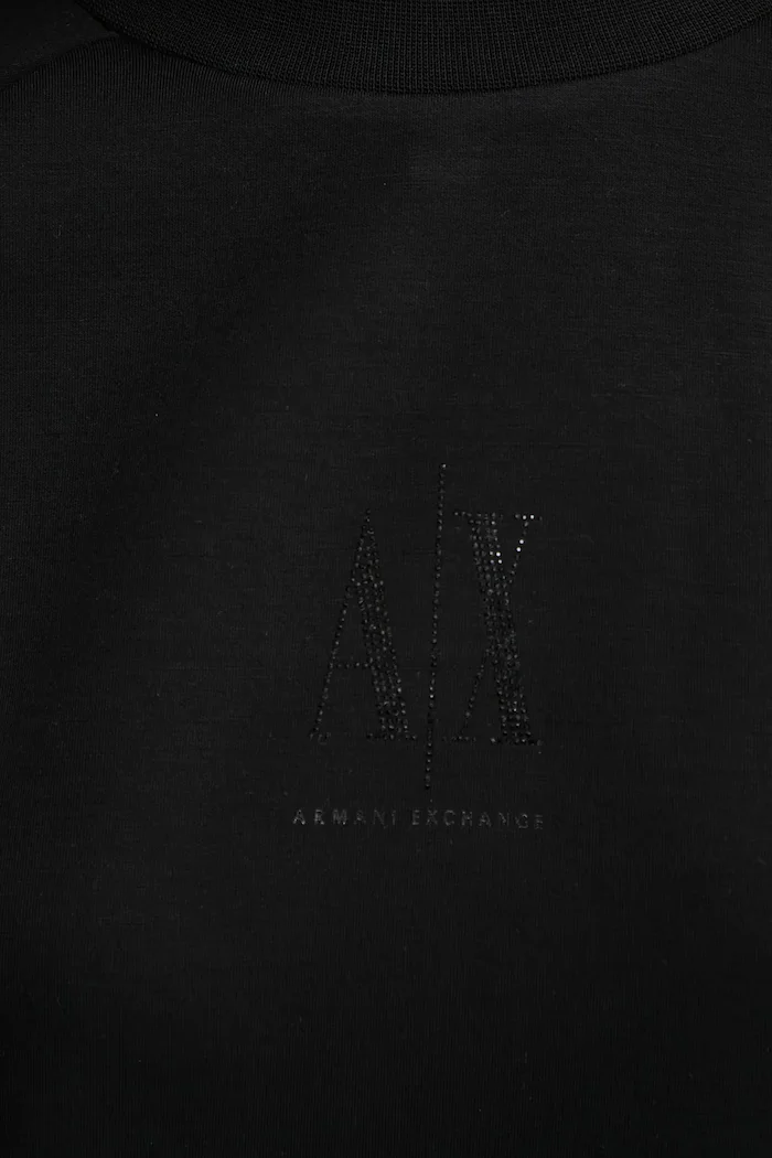 ARMANI EXCHANGE Суичър в черно с апликация XW000826 AF13397