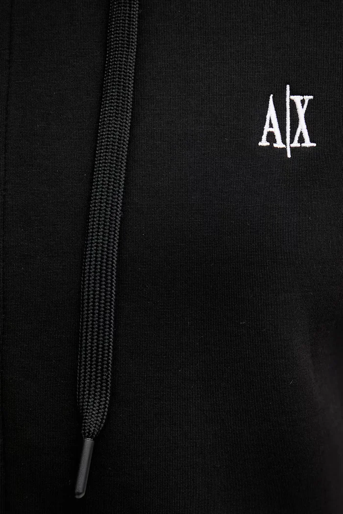 ARMANI EXCHANGE Суичър в черно с качулка с изчистен дизайн XW000822 AF10818