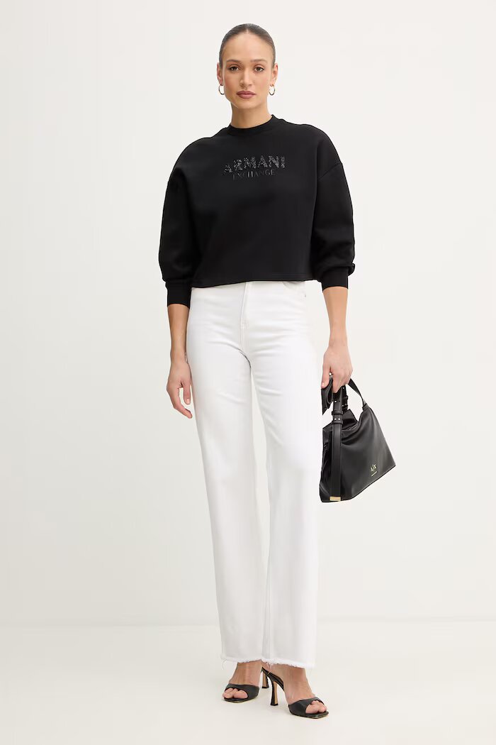 ARMANI EXCHANGE Суичър в черно с принт XW002049 AF21298