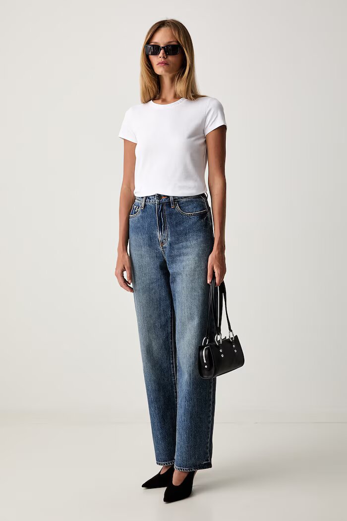 ARMANI EXCHANGE тениска basic дамска от памук с еластан бяла XW002743 AF23955