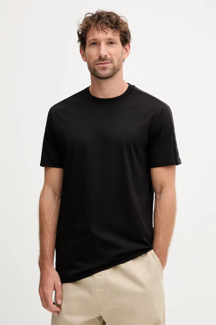 ARMANI EXCHANGE тениска basic мъжка от памук черна XM001283 AF10361