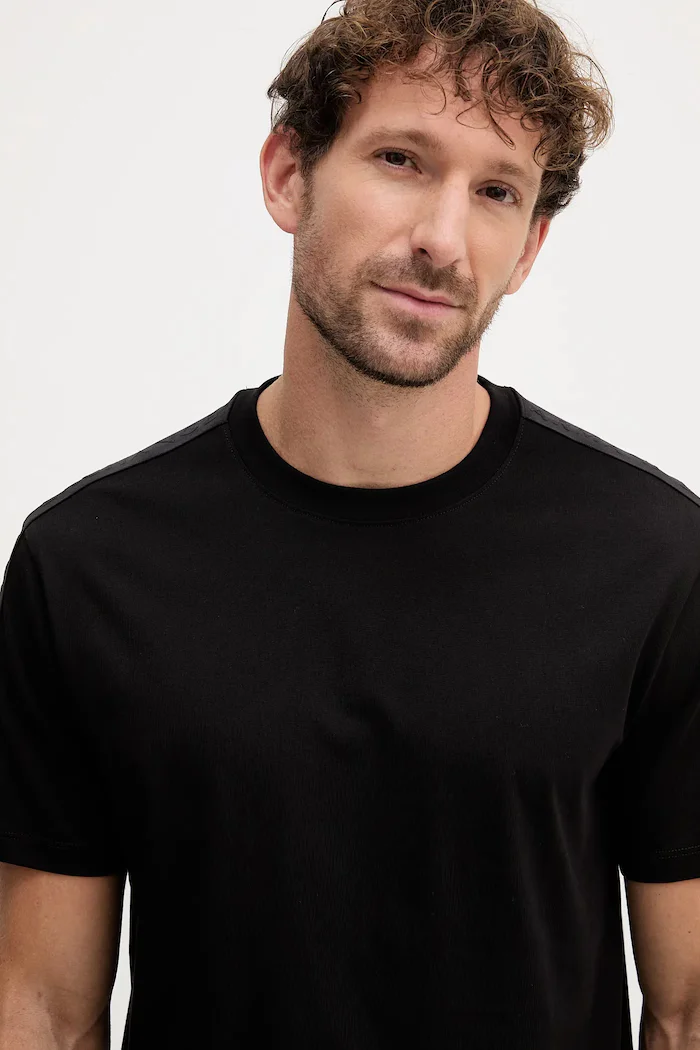 ARMANI EXCHANGE тениска basic мъжка от памук черна XM001283 AF10361