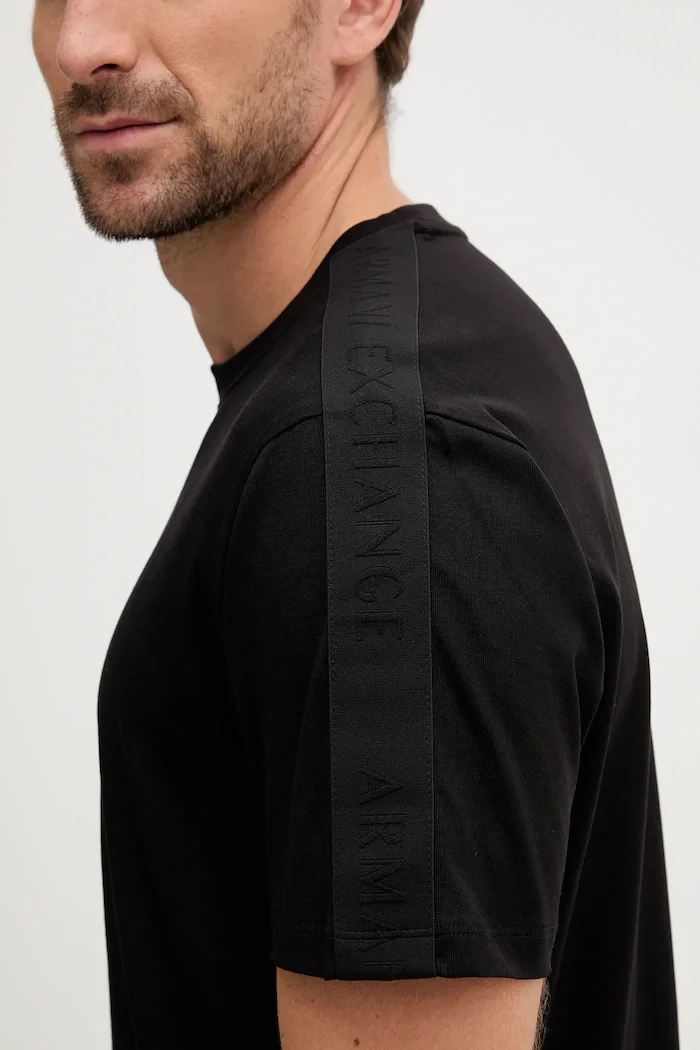 ARMANI EXCHANGE тениска basic мъжка от памук черна XM001283 AF10361