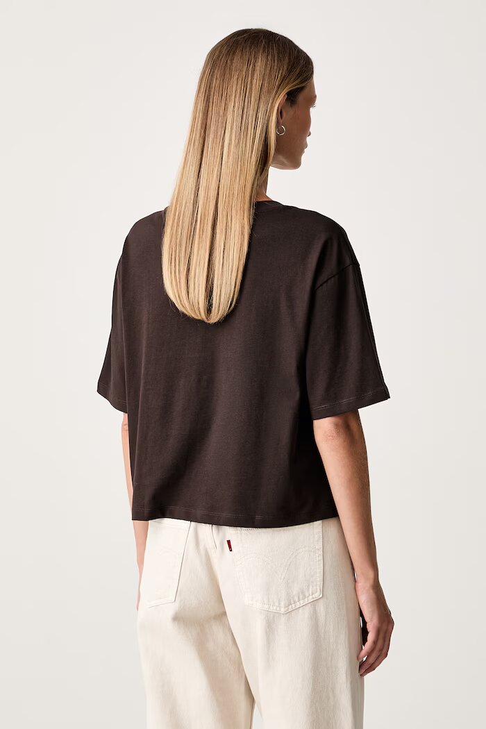 ARMANI EXCHANGE тениска дамска от памук кафява XW002779 AF10356