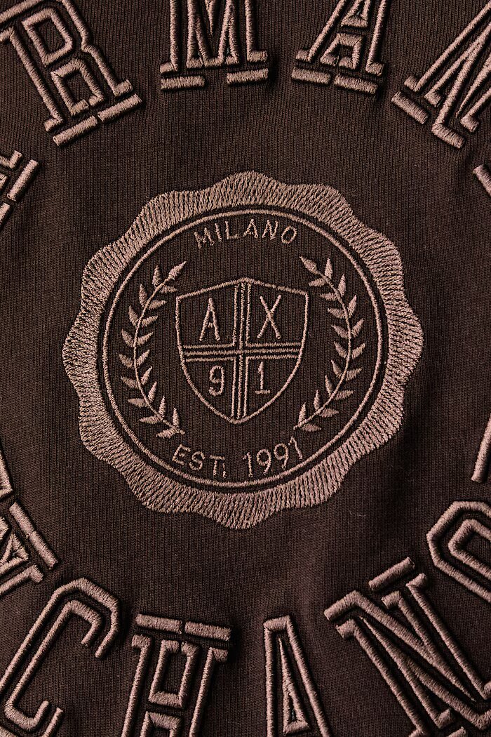 ARMANI EXCHANGE тениска дамска от памук кафява XW002959 AF15085