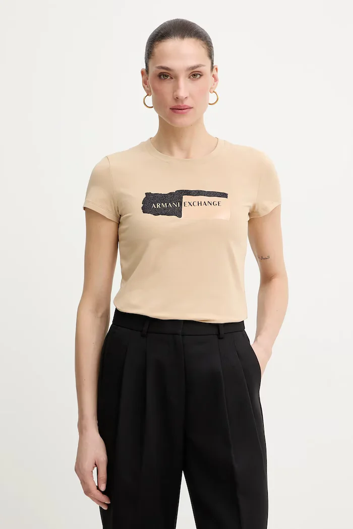 ARMANI EXCHANGE Тениска дамска в бежово XW002841 AF16294