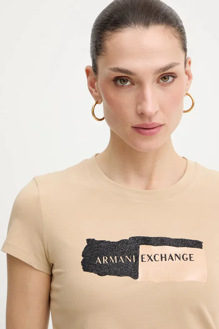 ARMANI EXCHANGE Тениска дамска в бежово XW002841 AF16294