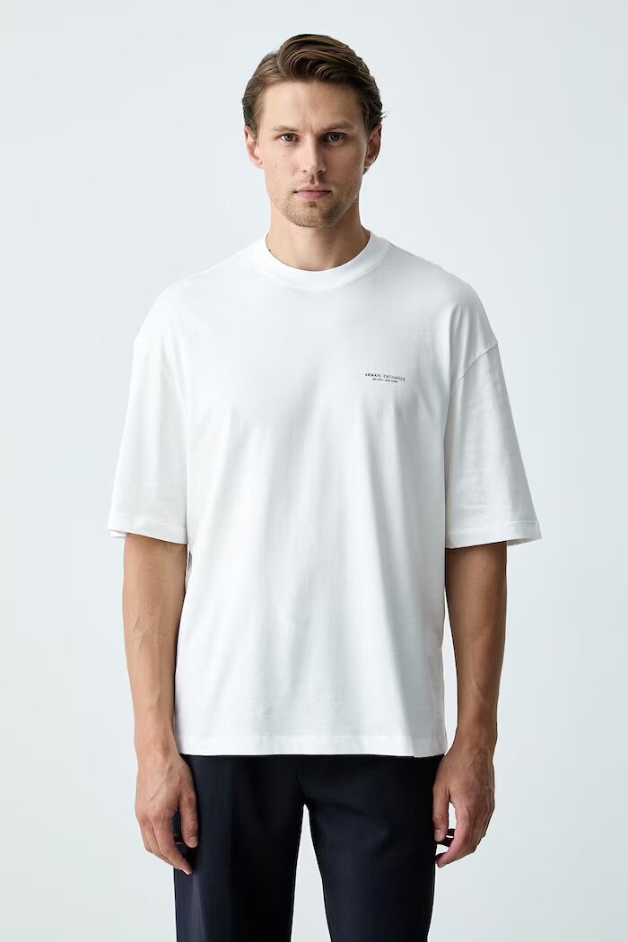 ARMANI EXCHANGE тениска мъжка от памук бяла XM003559 AF10358