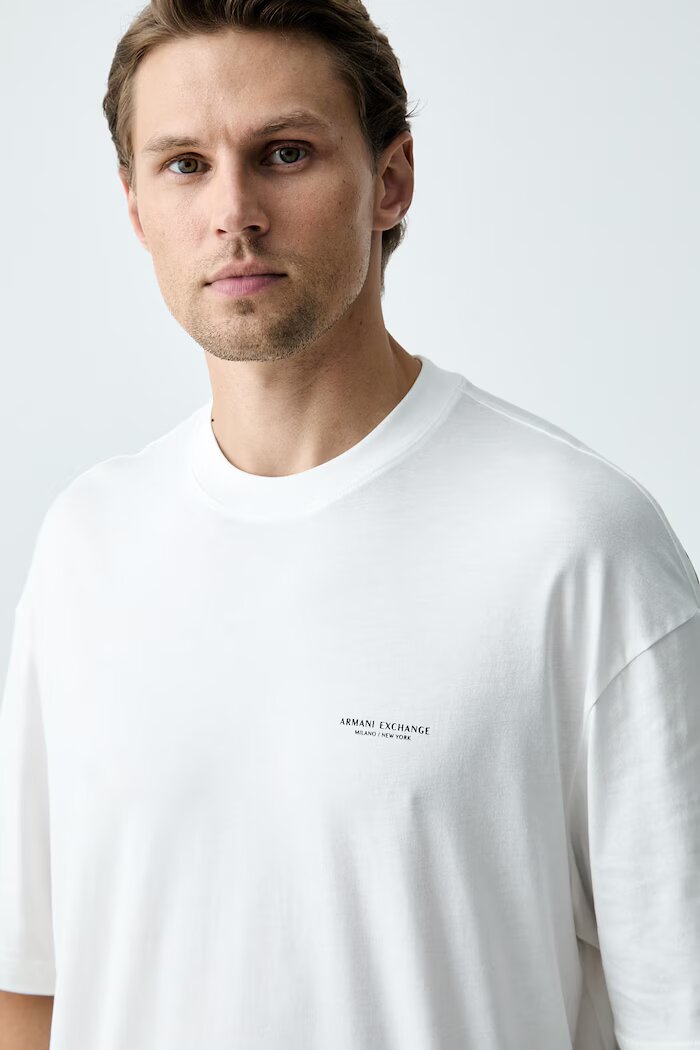 ARMANI EXCHANGE тениска мъжка от памук бяла XM003559 AF10358
