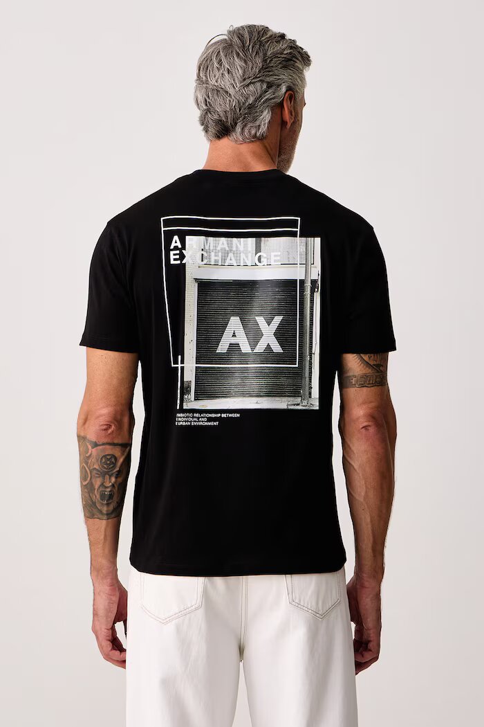ARMANI EXCHANGE тениска мъжка от памук черна XM003038 AF10356