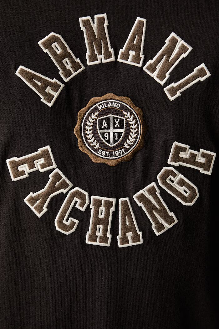 ARMANI EXCHANGE тениска мъжка от памук кафява XM003074 AF10362