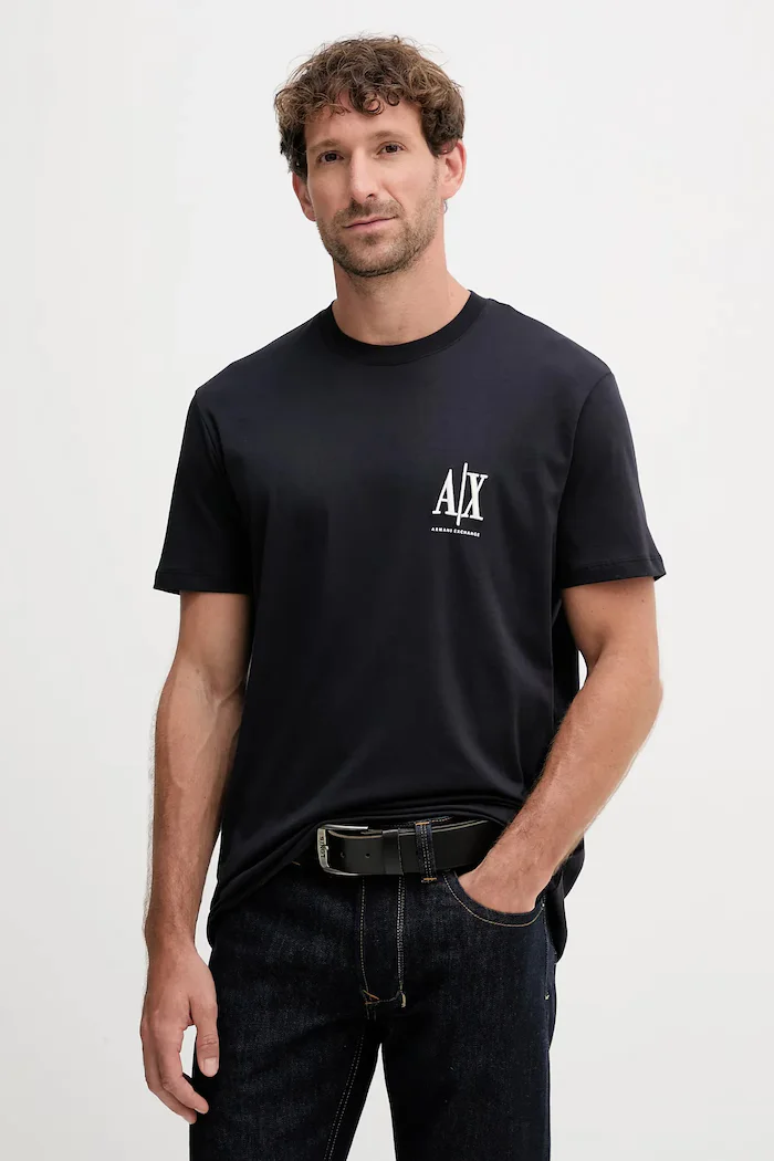 ARMANI EXCHANGE тениска мъжка от памук тъмносиня XM000365 AF12308