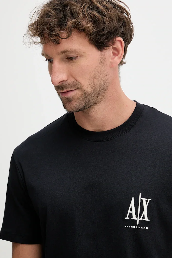 ARMANI EXCHANGE тениска мъжка от памук тъмносиня XM000365 AF12308