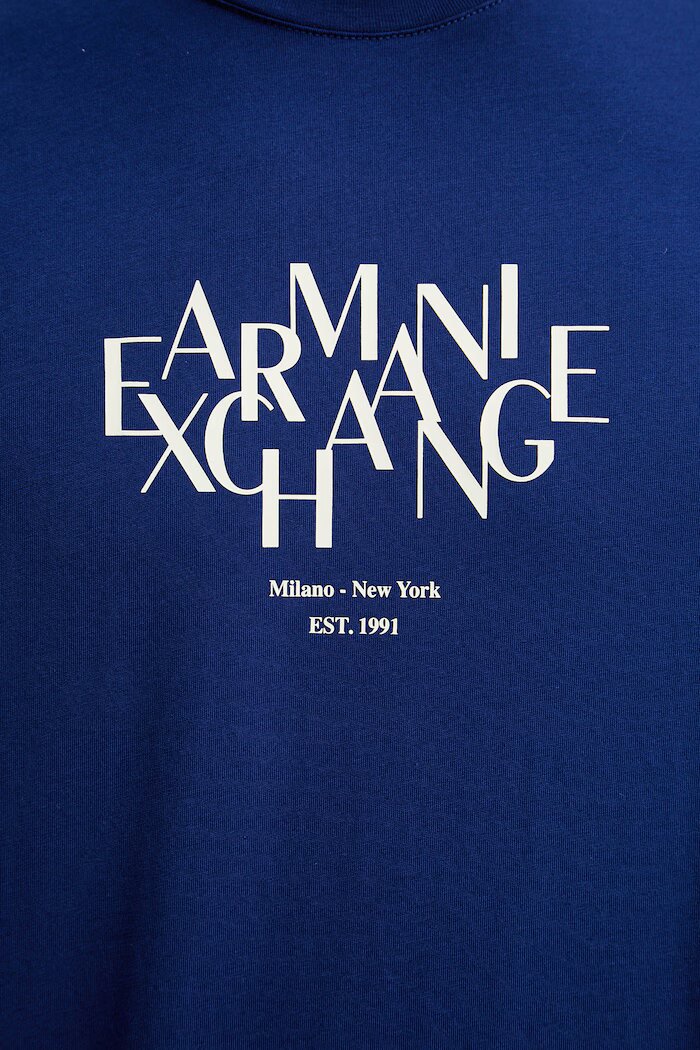 ARMANI EXCHANGE тениска мъжка от памук тъмносиня XM002782 AF10356