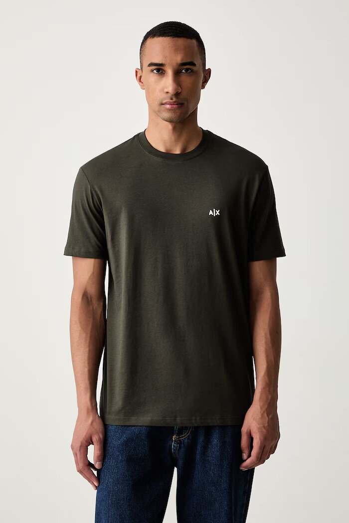 ARMANI EXCHANGE тениска мъжка от памук зелена XM001568 AF10358