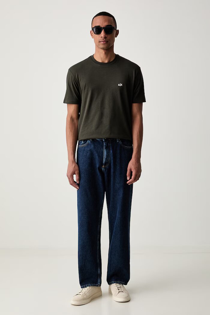 ARMANI EXCHANGE тениска мъжка от памук зелена XM001568 AF10358