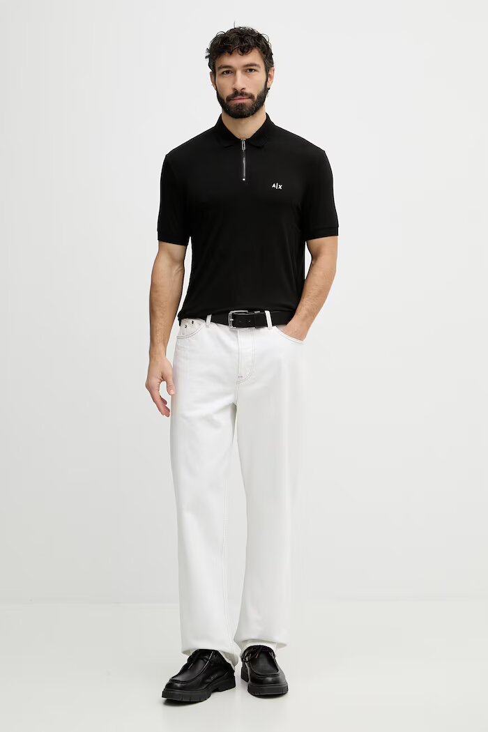 ARMANI EXCHANGE тениска с яка мъжка черна XM002372
