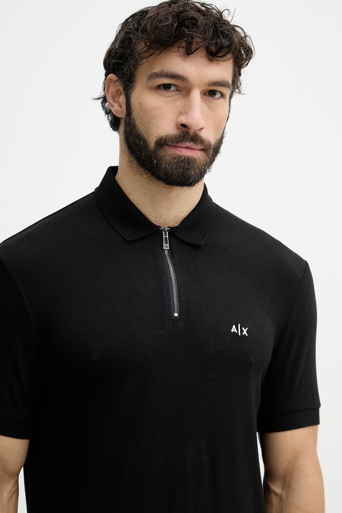 ARMANI EXCHANGE тениска с яка мъжка черна XM002372