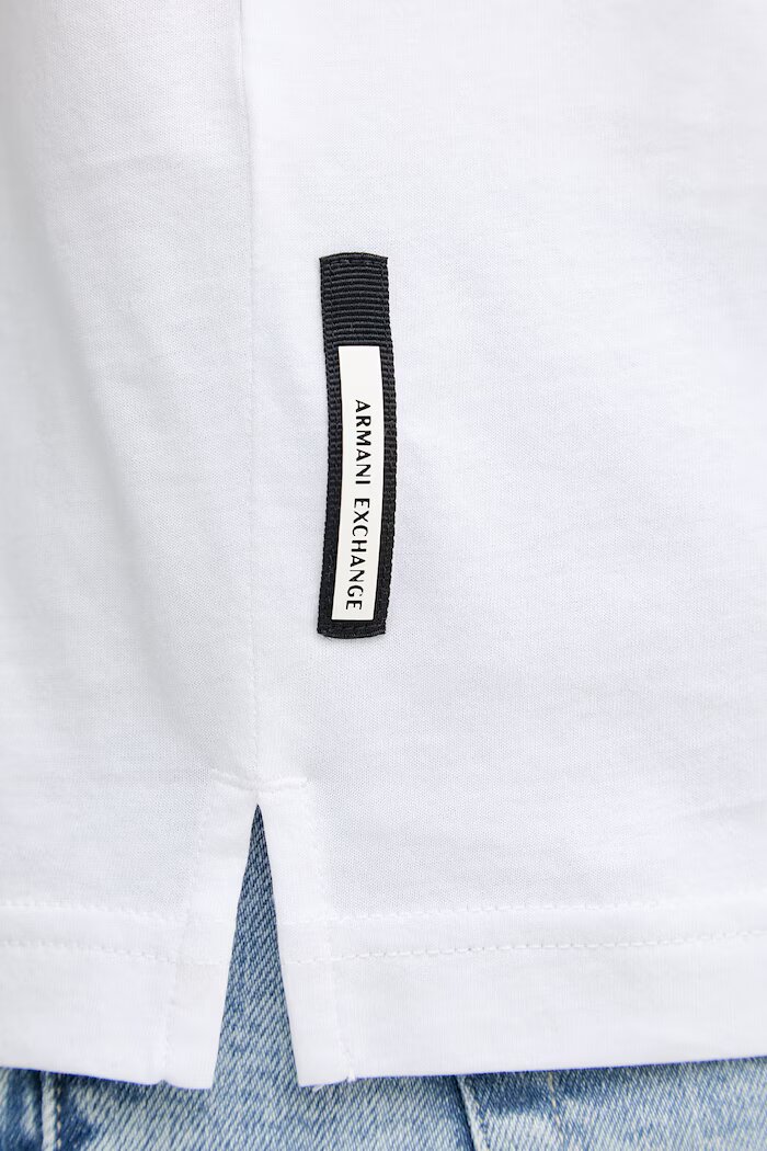 ARMANI EXCHANGE тениска с яка мъжка от памук бяла XM001291 AF10364