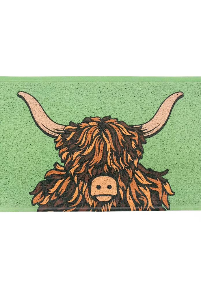 Artsy Doormats Изтривалка Highland Cow Door