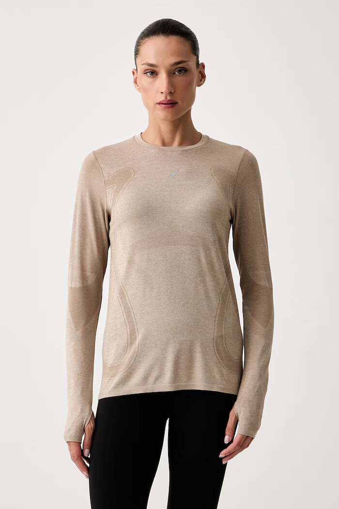 Asics блуза с дълги ръкави за трениране дамска ROAD SEAMLESS LS TOP кафява 2012D290.200