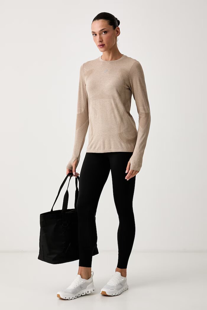 Asics блуза с дълги ръкави за трениране дамска ROAD SEAMLESS LS TOP кафява 2012D290.200
