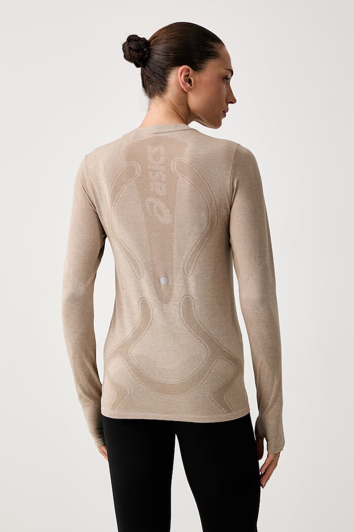 Asics блуза с дълги ръкави за трениране дамска ROAD SEAMLESS LS TOP кафява 2012D290.200