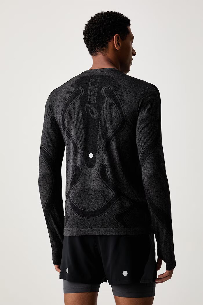 Asics блуза с дълги ръкави за трениране мъжка ROAD SEAMLESS LS TOP черна 2011D356.001