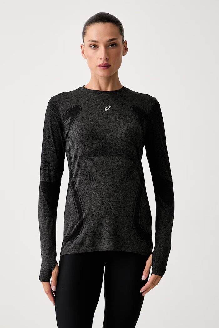Asics блуза с дълги ръкави за трениране ROAD SEAMLESS LS TOP сива 2012D290.001