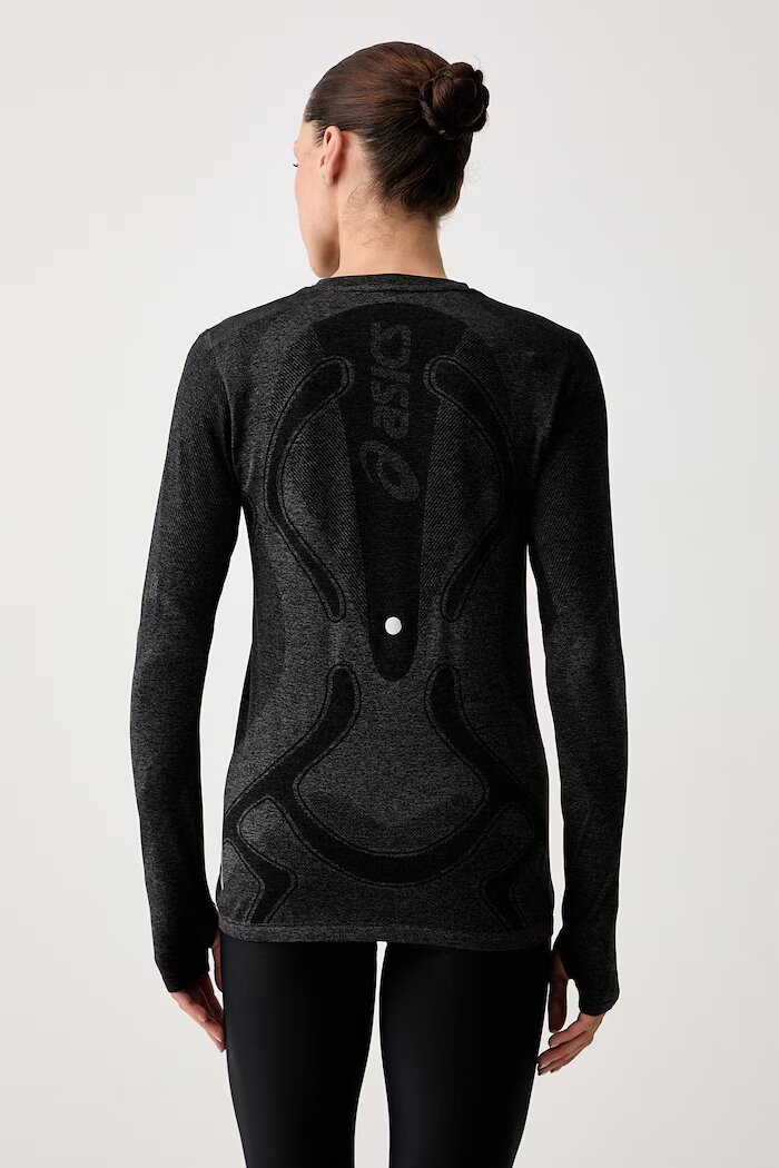 Asics блуза с дълги ръкави за трениране ROAD SEAMLESS LS TOP сива 2012D290.001