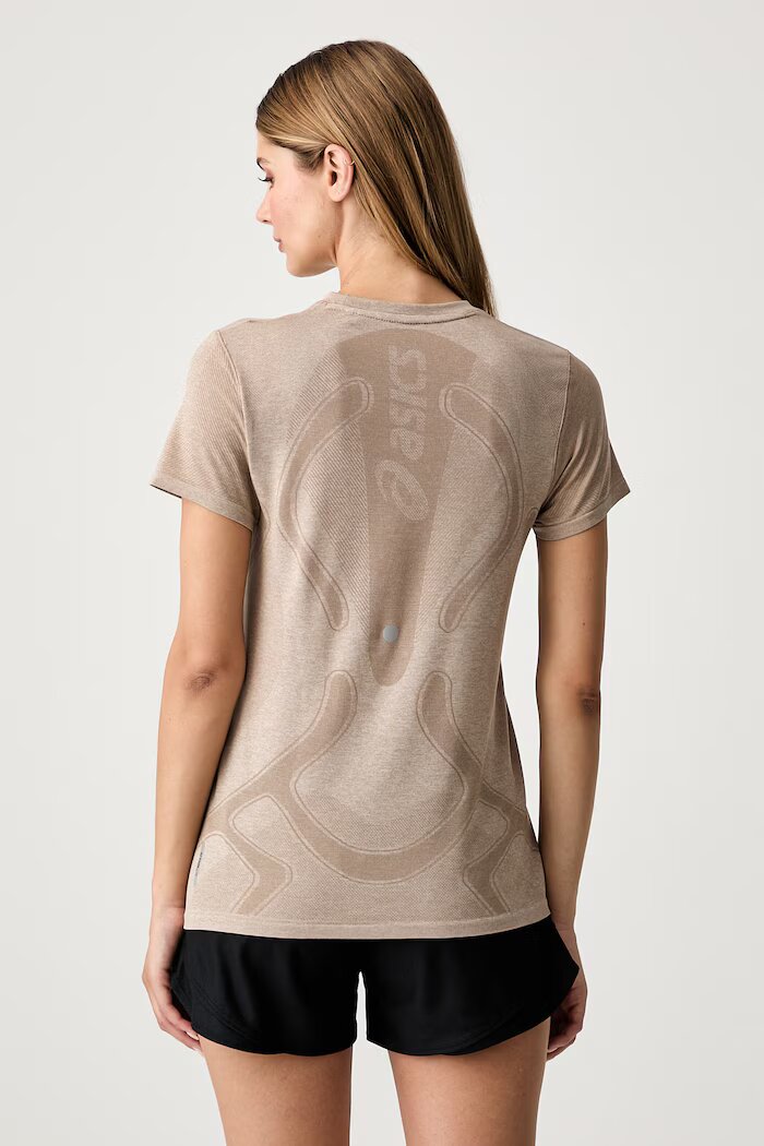 Asics тениска за трениране дамска ROAD SEAMLESS SS TOP бежова 2012D292.200