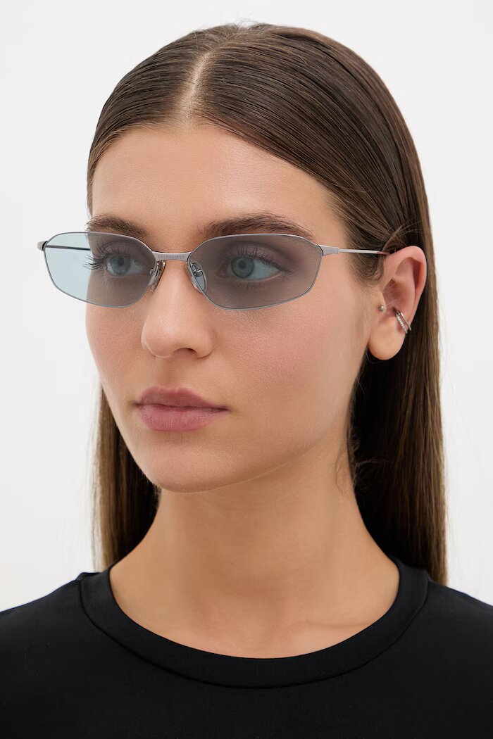 Balenciaga слънчеви очила сребърни BB0412S