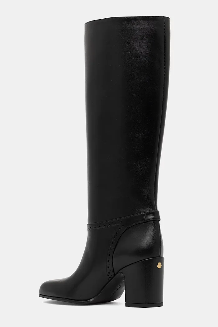Bally Кожени ботуши ENILDA 75 в черно с дебел ток WB750A