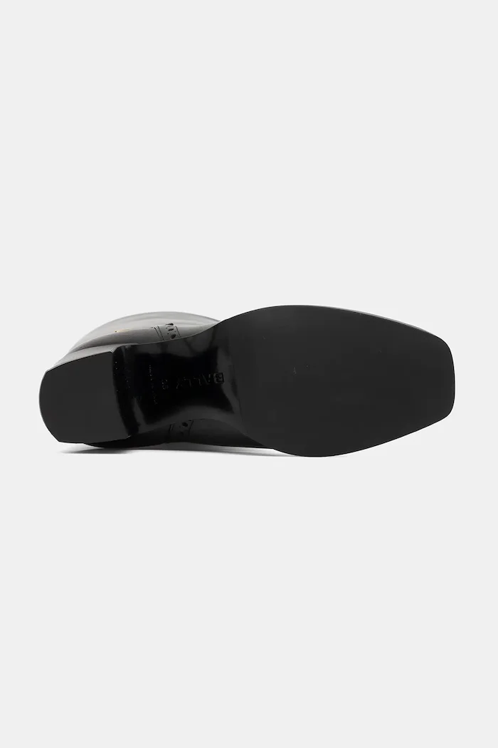 Bally Кожени ботуши ENILDA 75 в черно с дебел ток WB750A