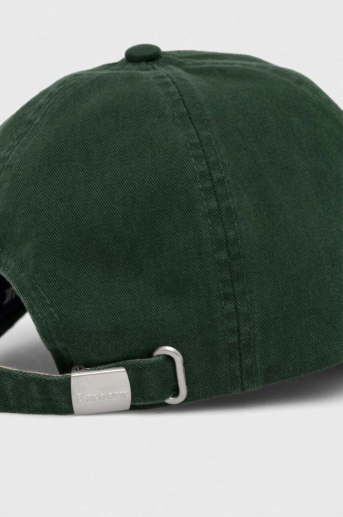 Barbour бейзболна шапка мъжка от памук зелена MHA0274