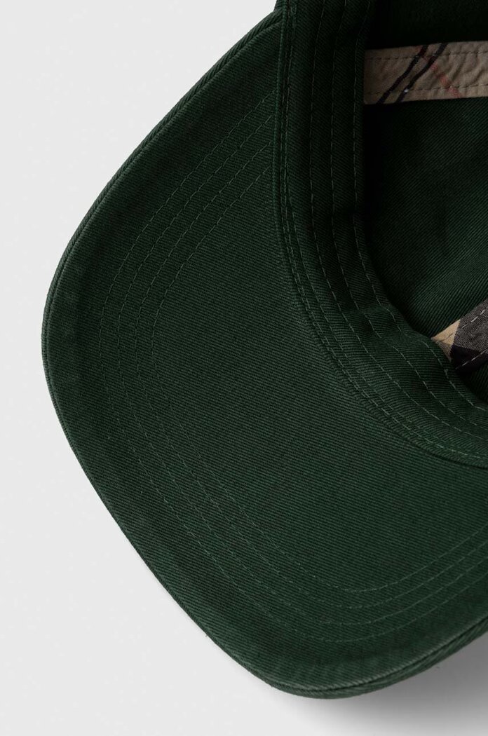 Barbour бейзболна шапка мъжка от памук зелена MHA0274
