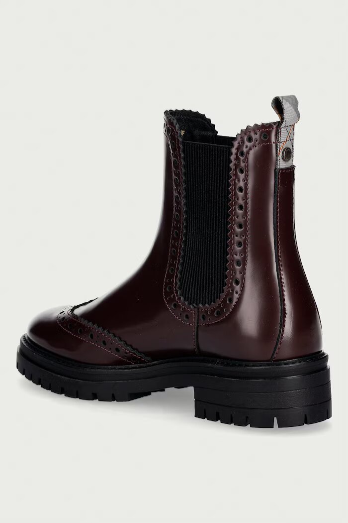 Barbour боти челси дамски от кожа Fawne бордо LFO0813RE91