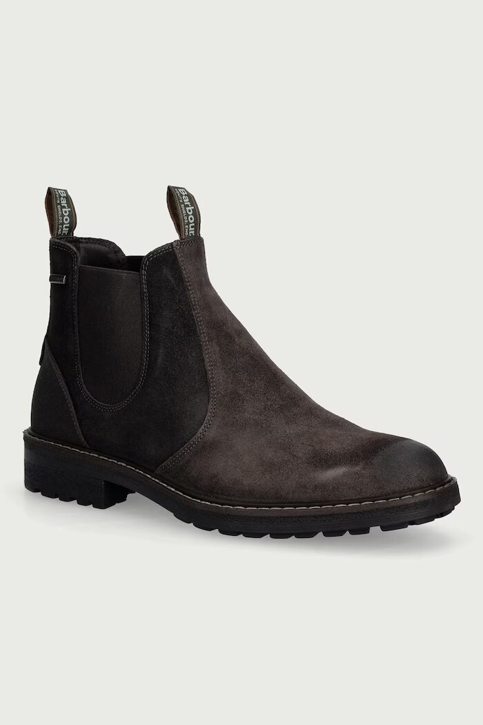 Barbour боти челси мъжки от велур Embleton кафяви MFO0852BR94
