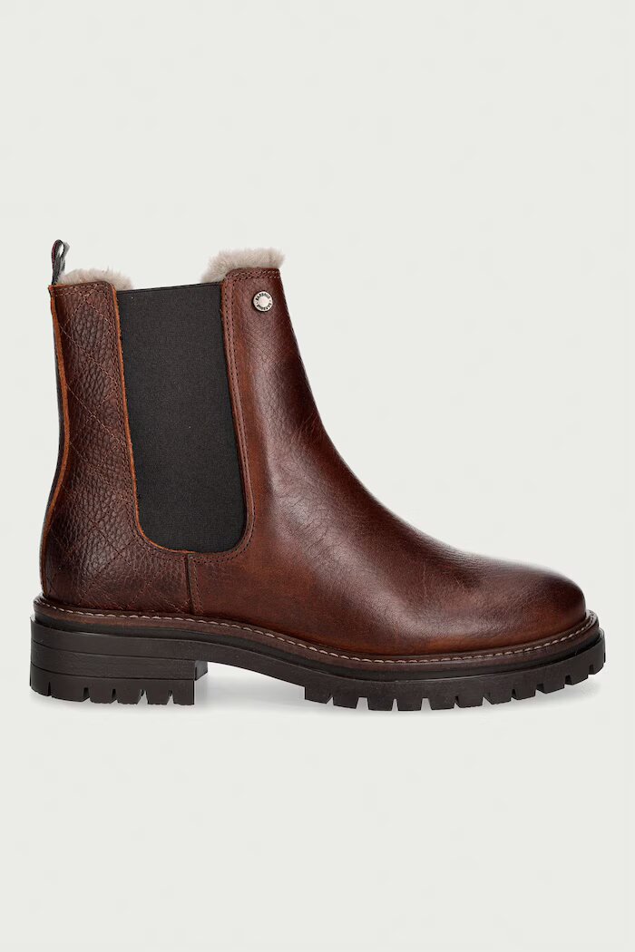 Barbour боти челси с равна подметка дамски от кожа Evie кафяви LFO0811BR51