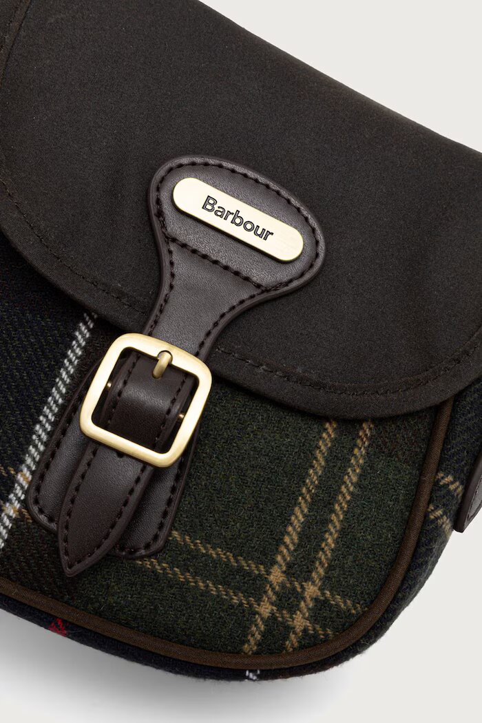 Barbour чанта с регулируема дръжка дамска зелена LBA0544