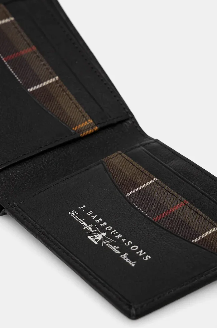 Barbour Colwell Leather Billfold черен MLG0002