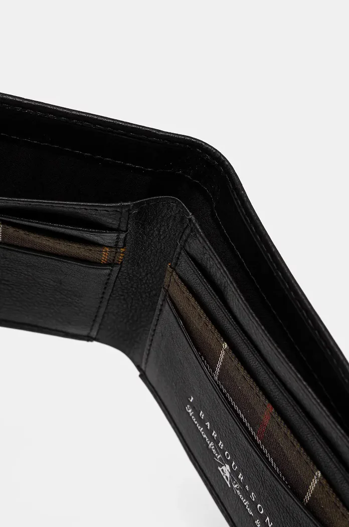 Barbour Colwell Leather Billfold черен MLG0002