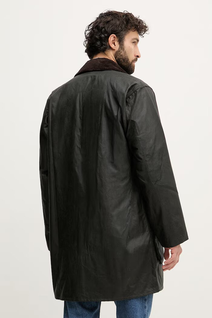 Barbour дълго яке мъжко от памук зелено MWX0008