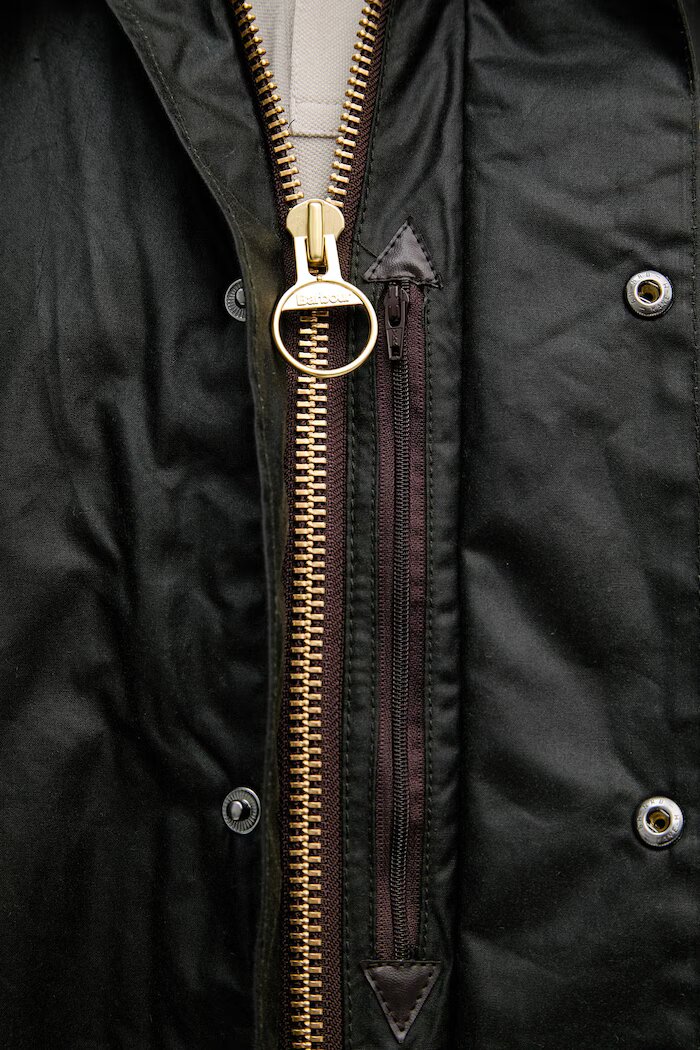 Barbour дълго яке мъжко от памук зелено MWX0008