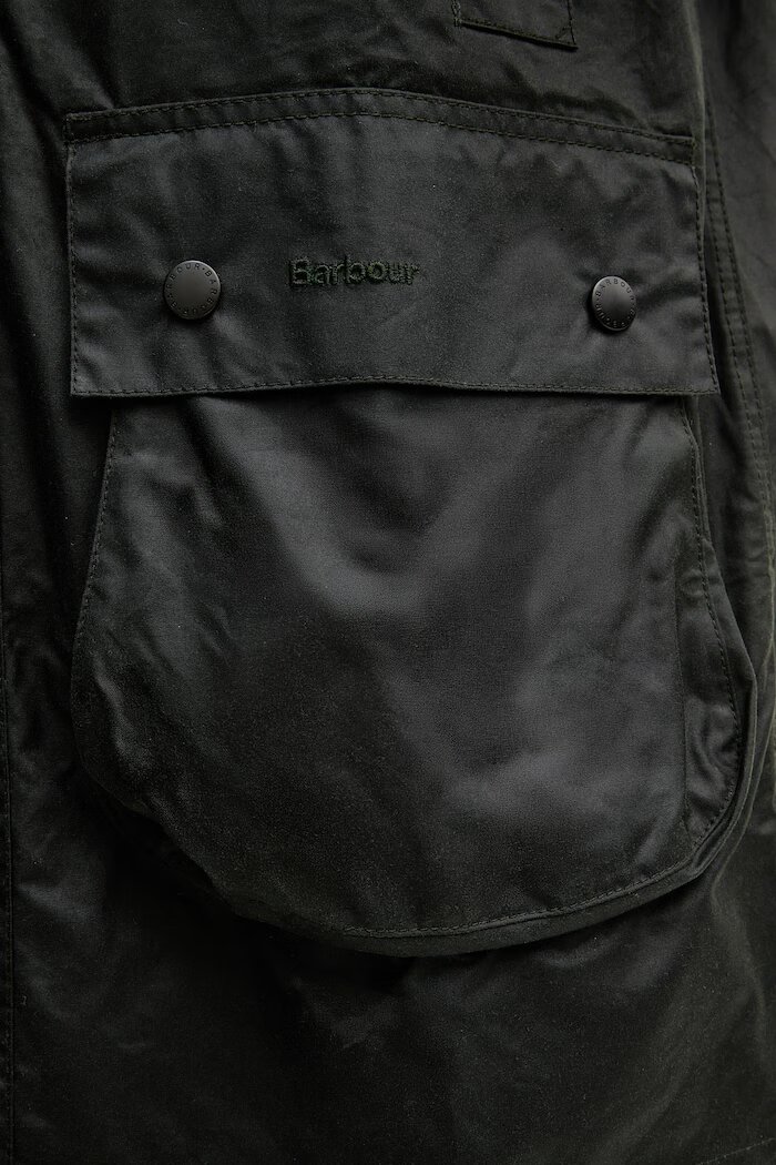 Barbour дълго яке мъжко от памук зелено MWX0008