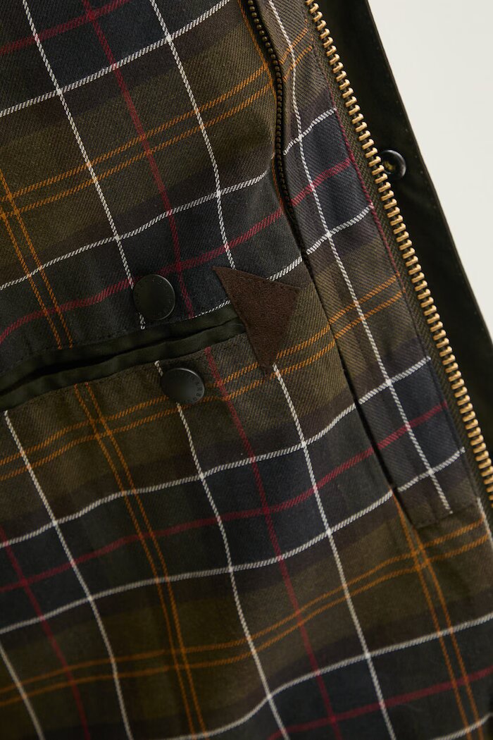 Barbour дълго яке мъжко от памук зелено MWX0008