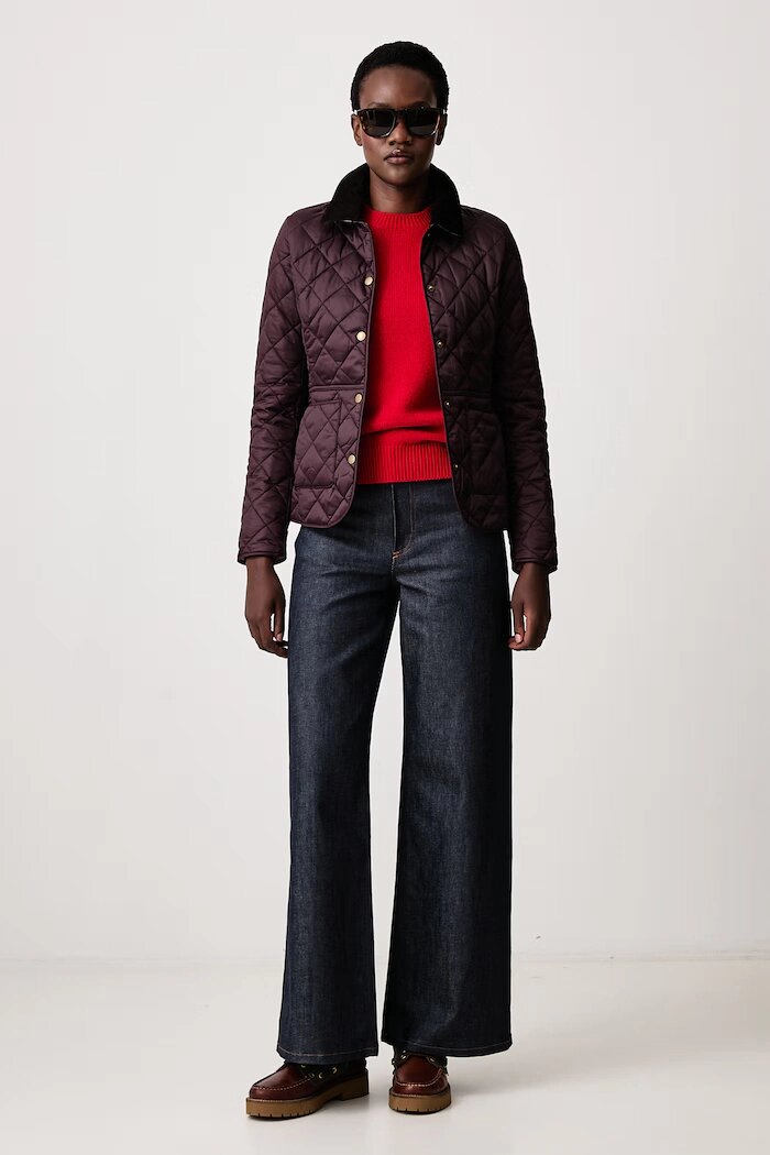 Barbour капитонирано яке дамско Deveron Quilt бордо LQU1012